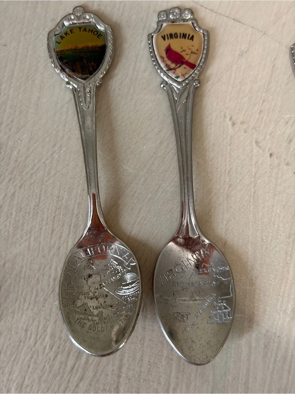 State Souvenir Spoon Vintage Set Of State Enamelled Collectibles-25 In All